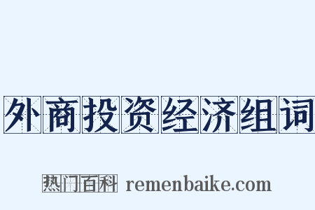 外商投资经济组词是什么意思的图片